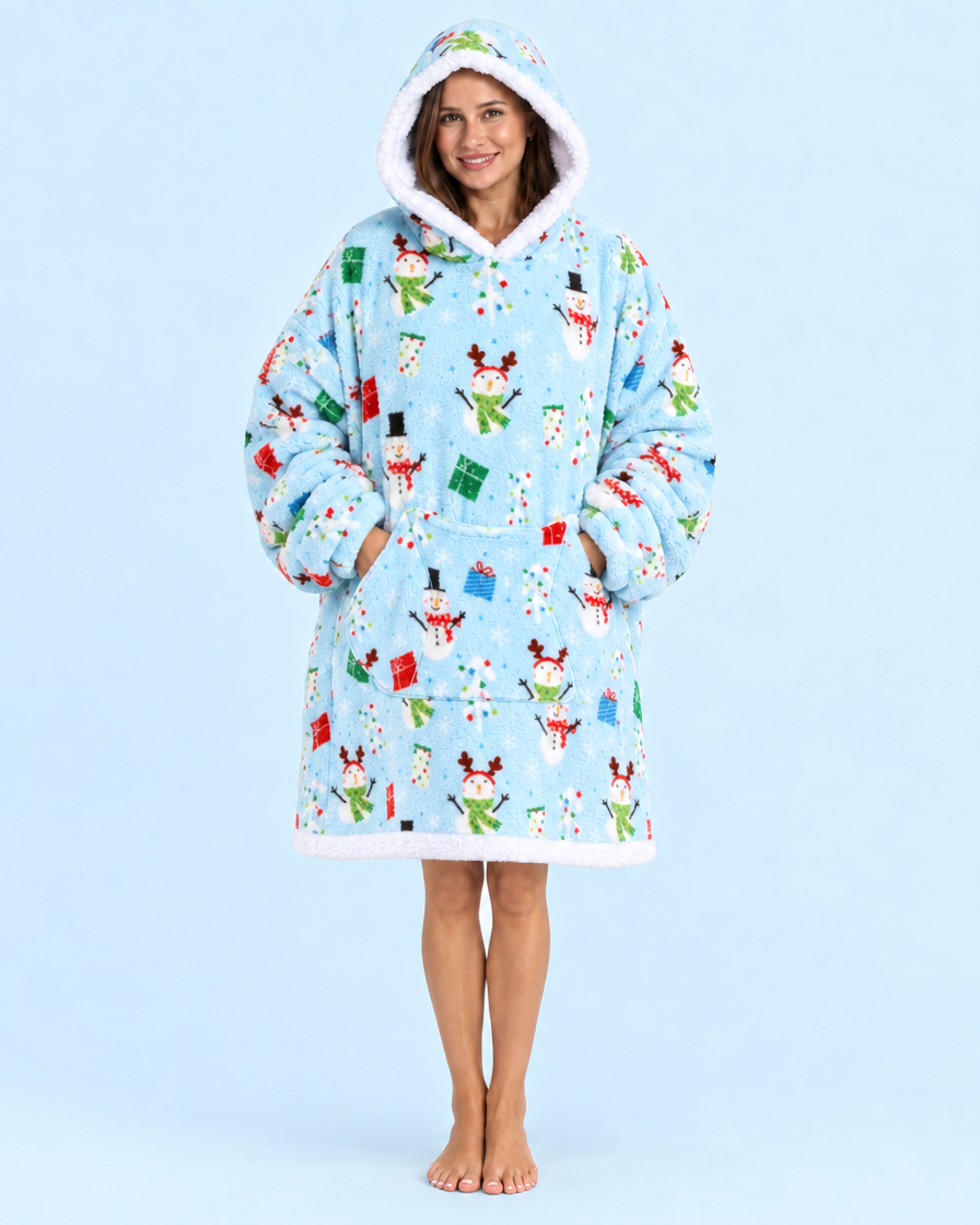 Cuddle Cloud Sherpa Hoodie - Chill Vibes, Short