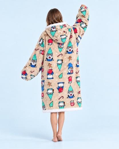 Cuddle Cloud Sherpa Hoodie - Gnome Sweet Gnome, Short