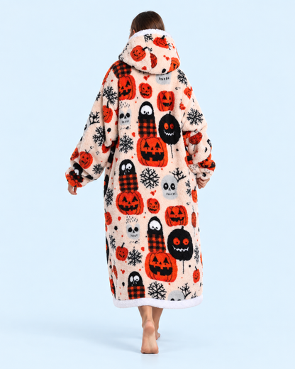 Cuddle Cloud Sherpa Hoodie - Pumpkin Spice Squad, Long