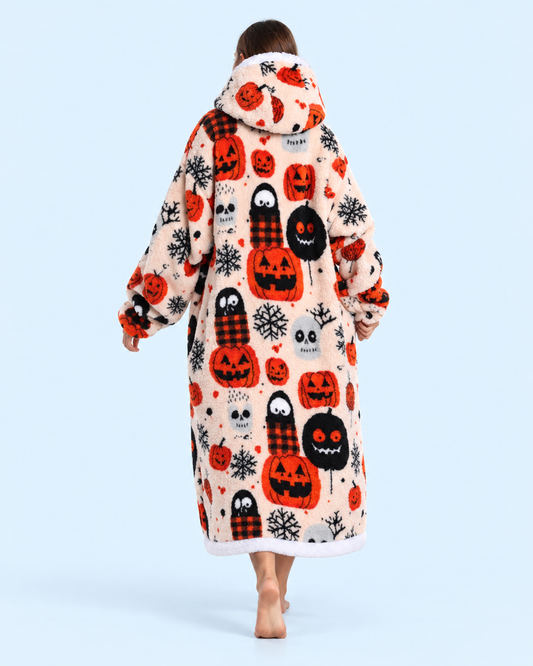 Cuddle Cloud Sherpa Hoodie - Pumpkin Spice Squad, Long