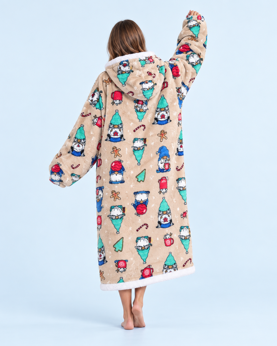 Cuddle Cloud Sherpa Hoodie - Gnome Sweet Gnome, Long