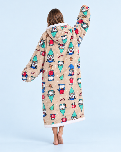 Cuddle Cloud Sherpa Hoodie - Gnome Sweet Gnome, Long