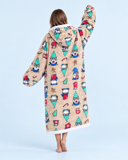 Cuddle Cloud Sherpa Hoodie - Gnome Sweet Gnome, Long