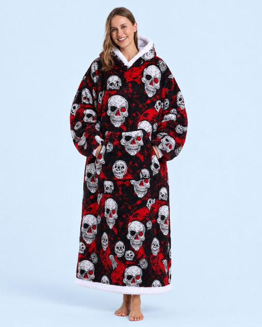 Cuddle Cloud Sherpa Hoodie - Rebel Rose, Long
