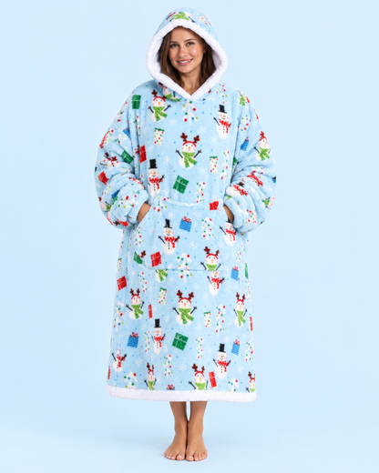 Cuddle Cloud Sherpa Hoodie - Chill Vibes, Long - front