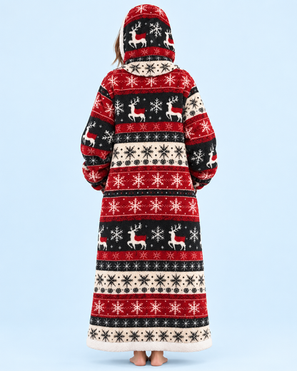 Cuddle Cloud Sherpa Hoodie - Nordic Nights, Long - back
