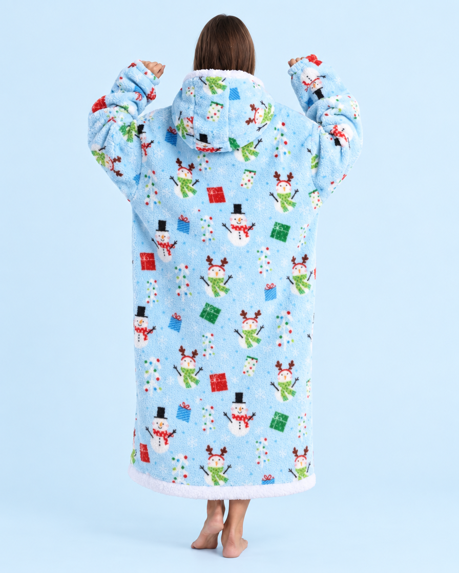 Cuddle Cloud Sherpa Hoodie - Chill Vibes, Long - back