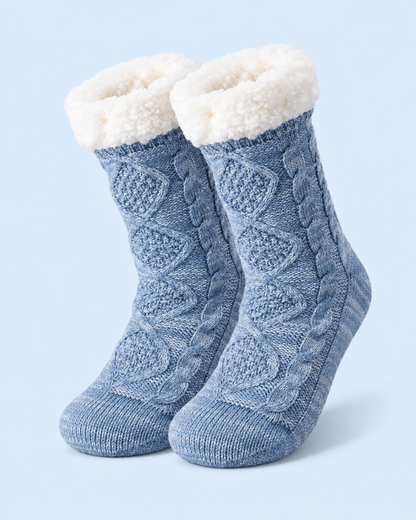 Cuddle Cloud Slipper Socks - Blue