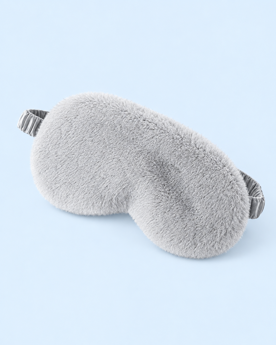 Cuddle Cloud Plush Sleep Mask - Gray