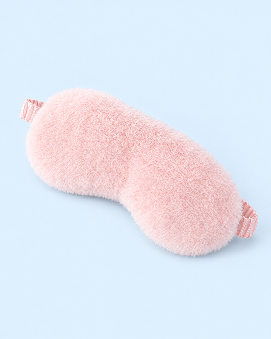 Cuddle Cloud Plush Sleep Mask - Blush