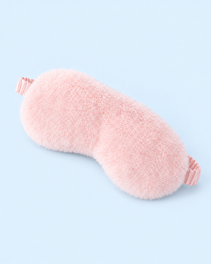 Cuddle Cloud Plush Sleep Mask - Blush