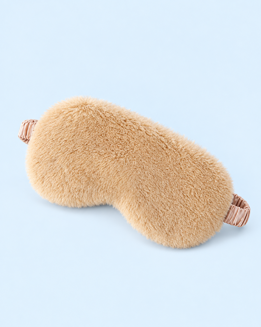Cuddle Cloud Plush Sleep Mask - Khaki