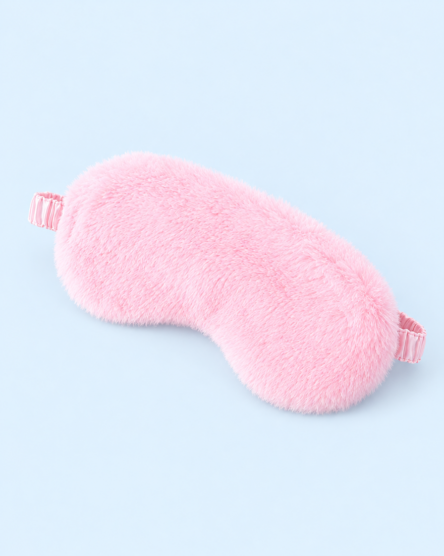 Cuddle Cloud Plush Sleep Mask - Pink