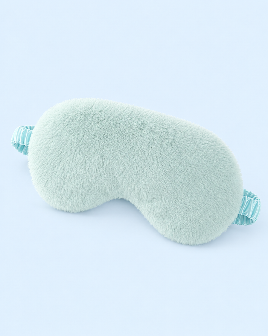 Cuddle Cloud Plush Sleep Mask - Mint Green