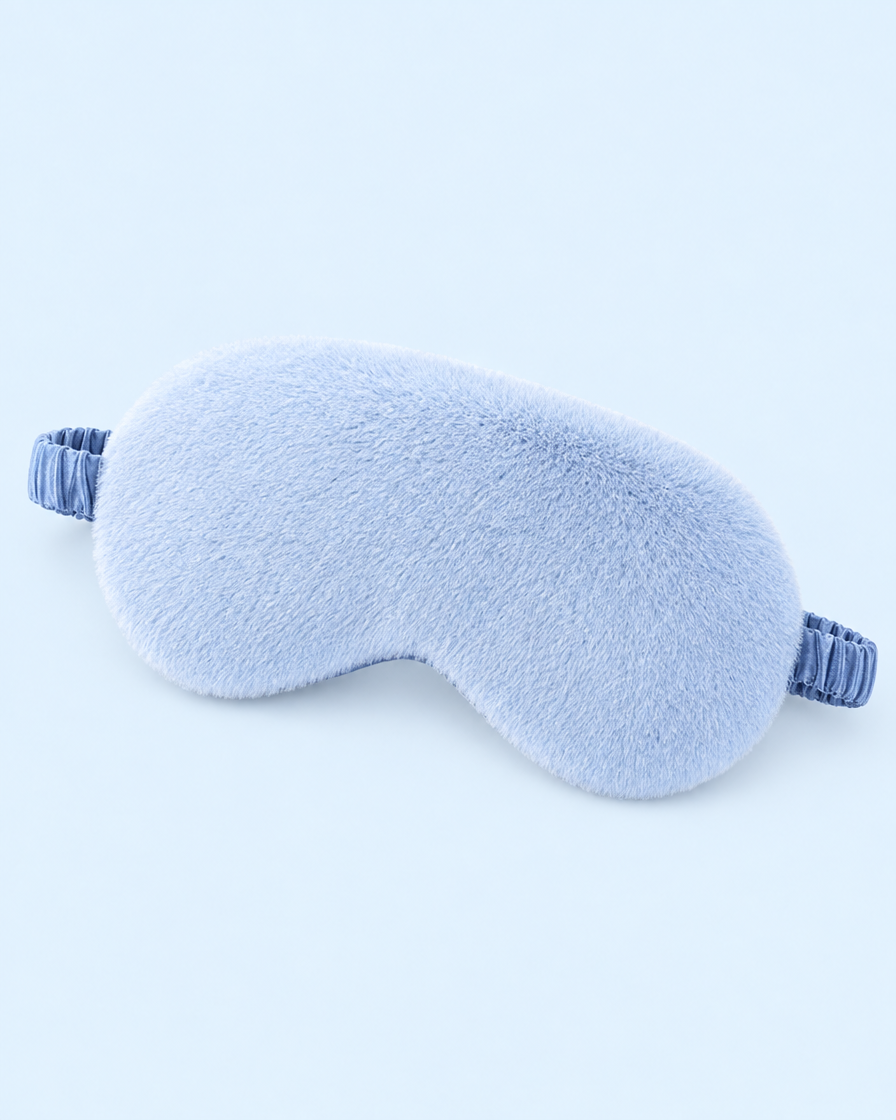 Cuddle Cloud Plush Sleep Mask - Light Blue