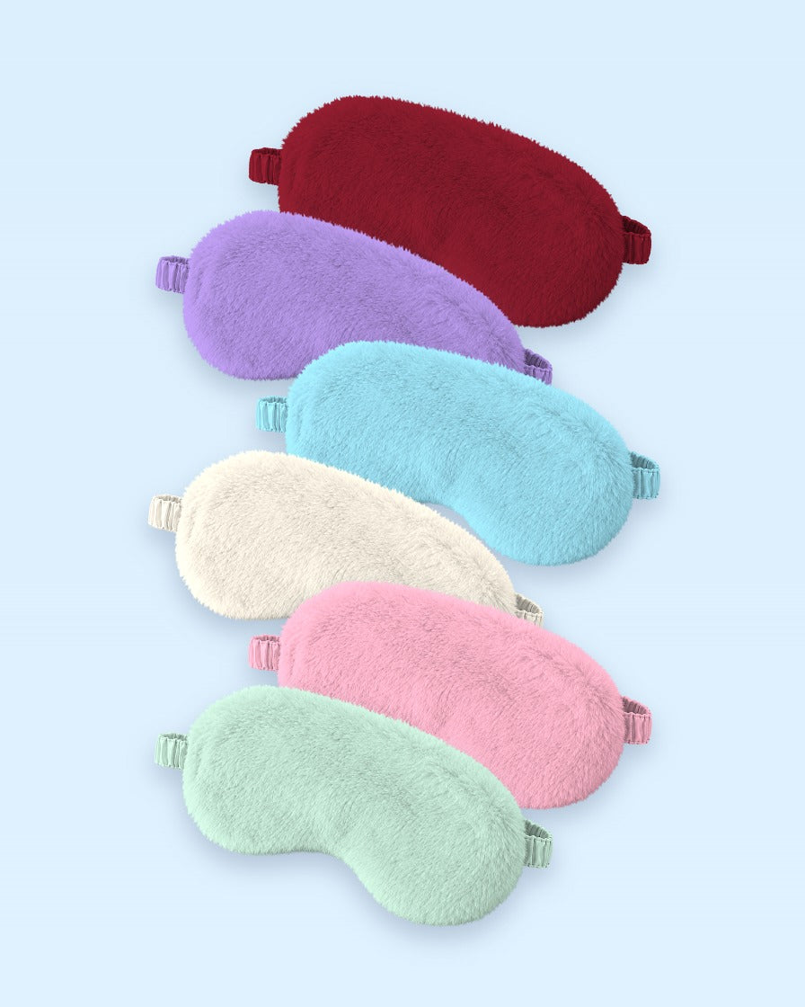 Cuddle Cloud Plush Sleep Mask in six colors
