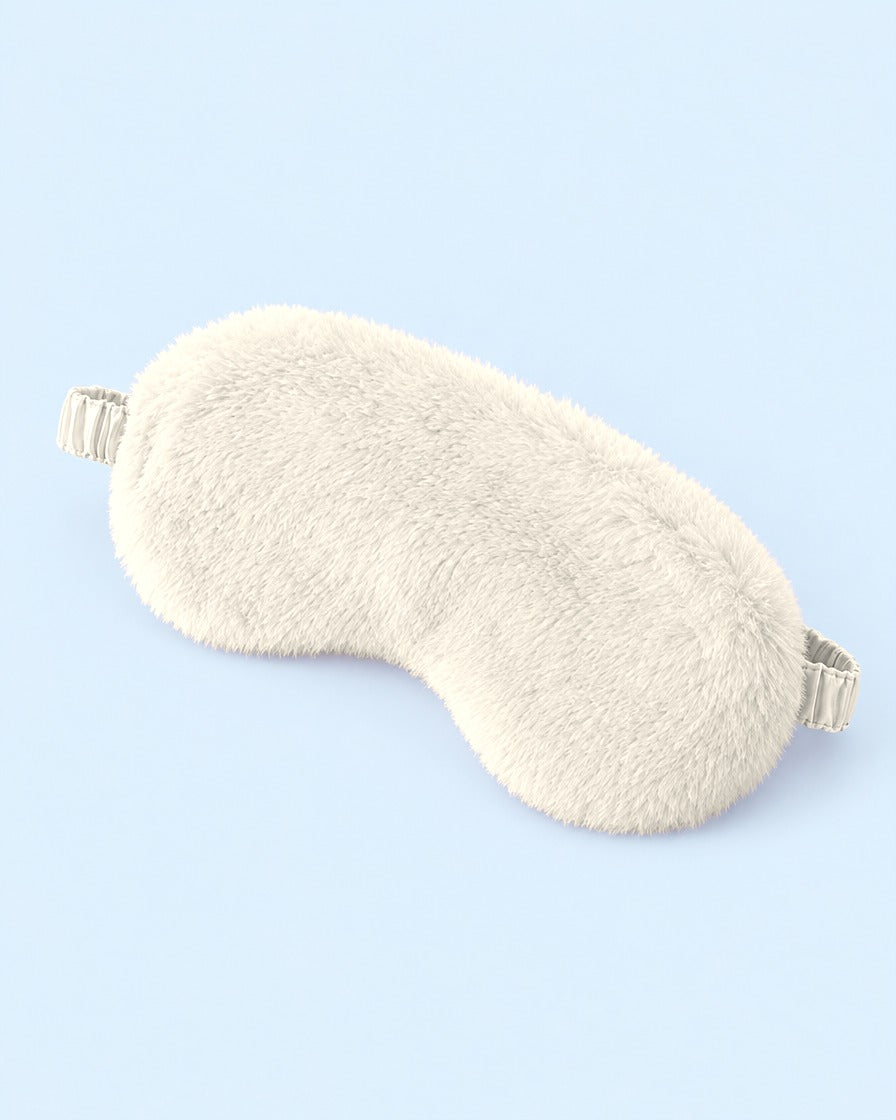 Cuddle Cloud Plush Sleep Mask - Off-White