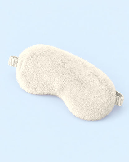 Cuddle Cloud Plush Sleep Mask - Off-White