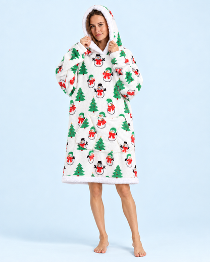 Cuddle Cloud Sherpa Hoodie - Snow Globe, Short