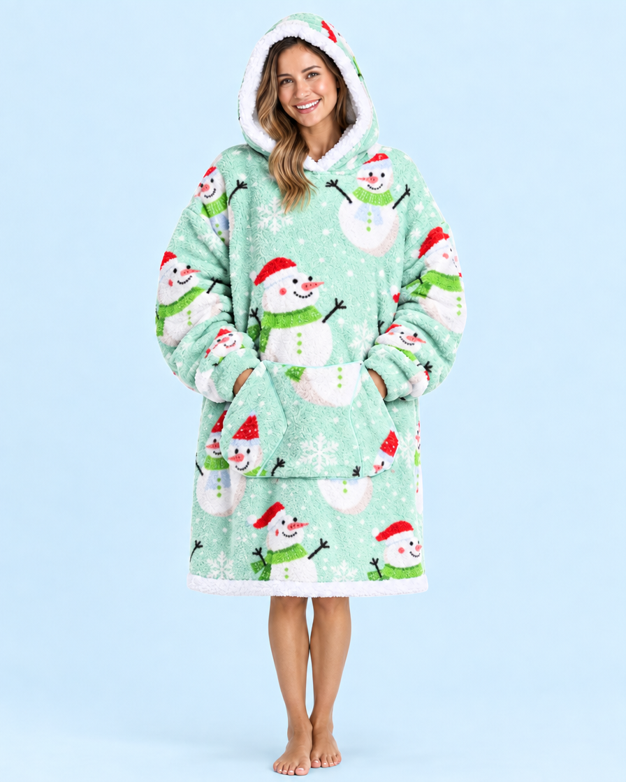 Cuddle Cloud Sherpa Hoodie - Snow Much Fun, Short